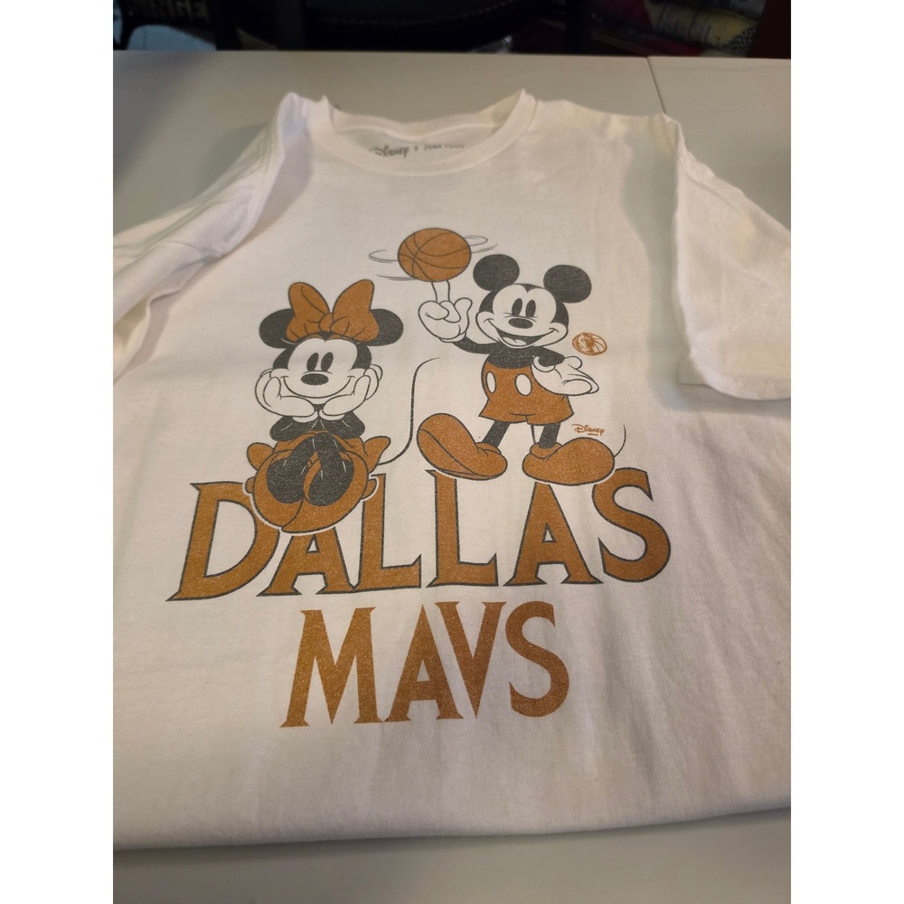 Disney x Junk Food Dallas Mavericks Mickey Minnie Mouse T-Shirt White Large L‎